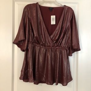 Metallic Burgundy Babydoll